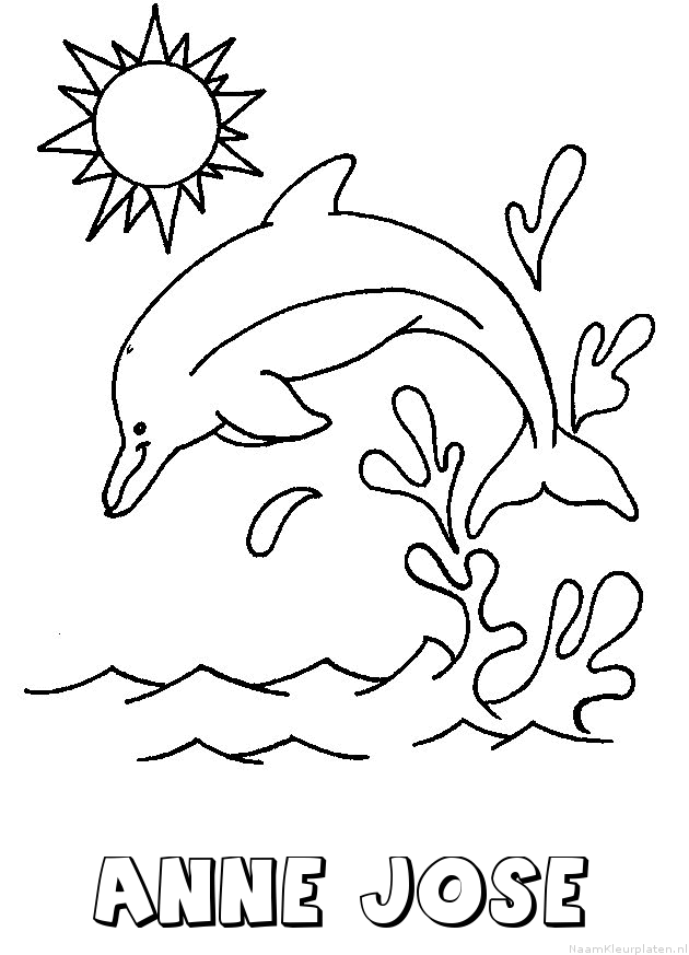 Anne jose dolfijn kleurplaat